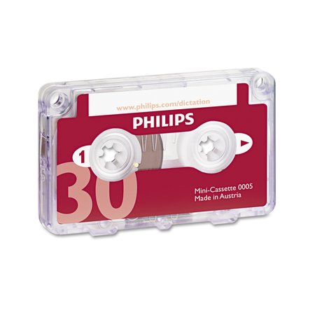 PHILIPS 30-Minutes Mini Cassette Tape, Pk10 LFH000560
